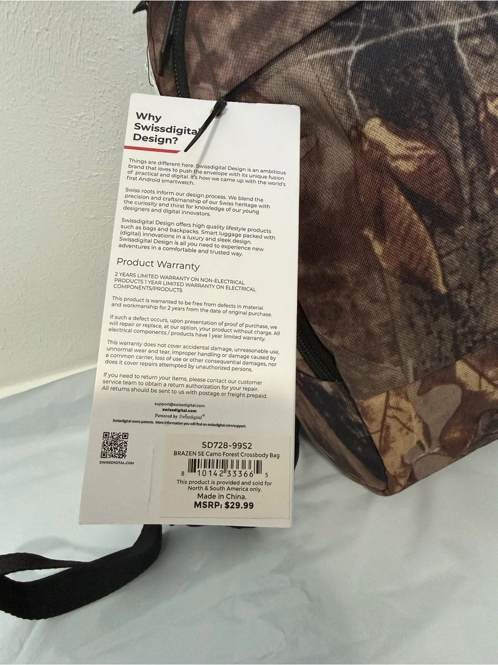 Camouflage Sling Crossbody Bag - Brown Camo Casual Carry